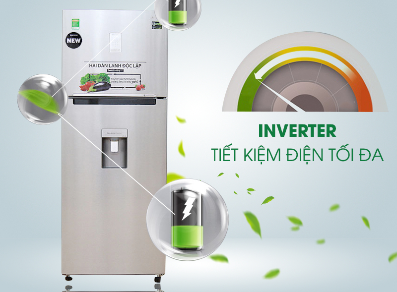 Nhờ Inverter mà tủ lạnh Samsung RT43K6631SLSV sẽ có thể tránh hao phí điện năng tối đa Nhờ Inverter mà tủ lạnh Samsung RT43K6631SLSV sẽ có thể tránh hao phí điện năng tối đa