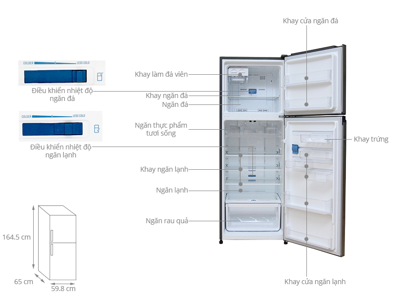 Thông số kỹ thuật Tủ lạnh Electrolux 318 lít ETB3200MG