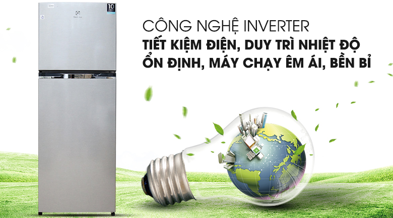 Vận hành êm ái, tiết kiệm điện năng với công nghệ Inverter - Tủ lạnh Electrolux Inverter 318 lít ETB3200MG