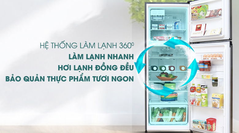 Hệ thống làm lạnh 360° giữ thực phẩm luôn tươi ngon - Tủ lạnh Electrolux Inverter 318 lít ETB3200MG