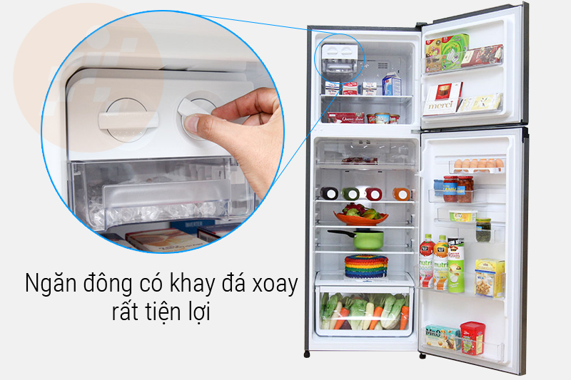 Ngăn đông có khay đá xoay