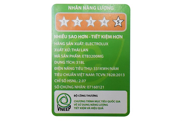 Tủ lạnh Electrolux Inverter 318 lít ETB3200MG Màu Bạc