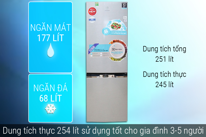 Dung tích tủ lạnh