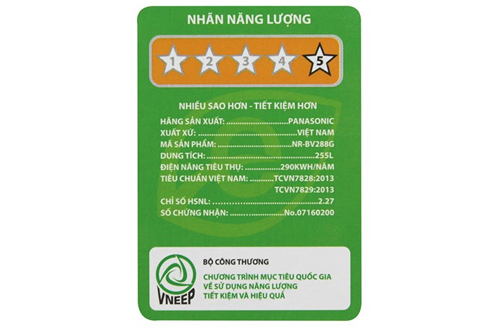 Tủ lạnh Panasonic Inverter 255 lít NR-BV288GKVN Màu Đen