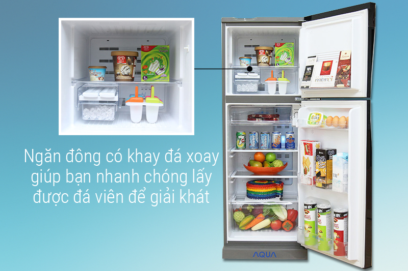 Ngăn đông có khay đá xoay