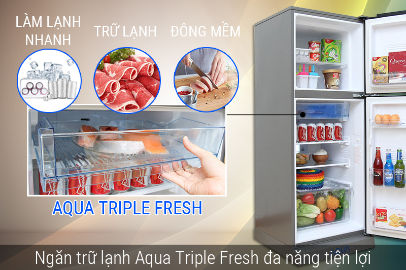 Ngăn trữ lạnh Aqua Triple Fresh