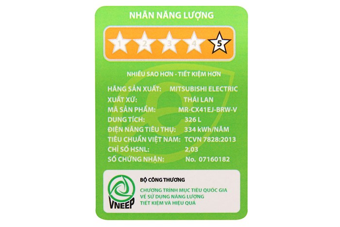 Tủ lạnh Mitsubishi Electric Inverter 326 lít MR-CX41EJ-BRW-V Màu Nâu