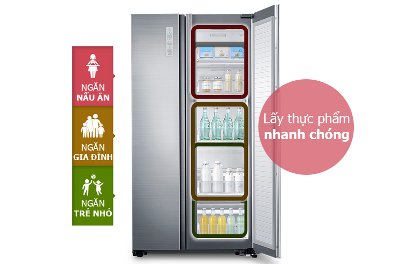 Tủ lạnh Samsung 609 lít RH60J8132SL/SV