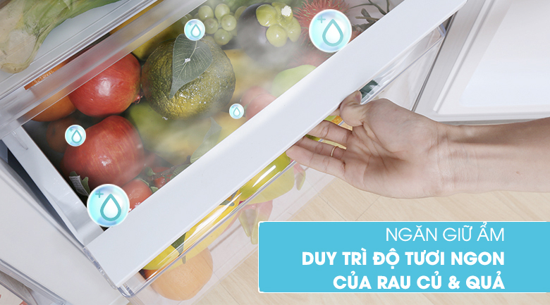 Ngăn rau củ giữ ẩm - Tủ lạnh Samsung RS552NRUA9M/SV