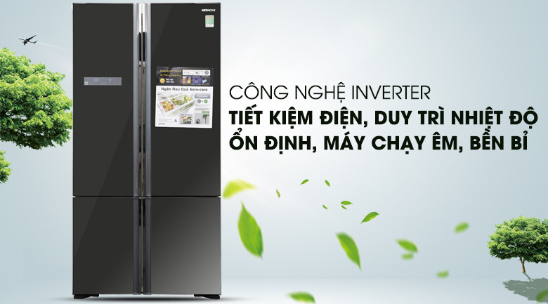 Công nghệ Inverter - Tủ lạnh Hitachi Inverter 640 lít WB800PGV5