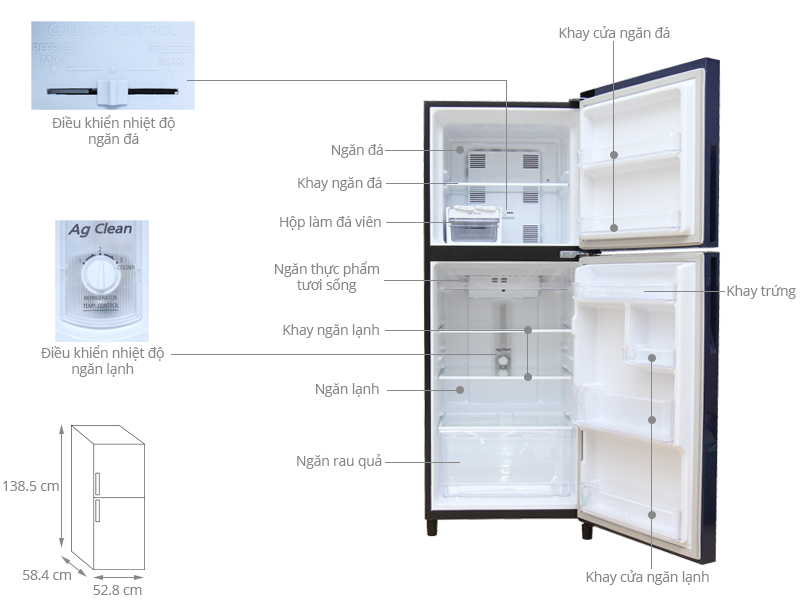 Tủ lạnh Panasonic 186 lít NR-BN201GAVN
