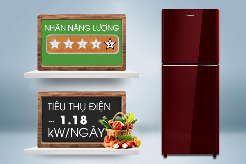 Tủ lạnh Panasonic 186 lít NR-BN201GAVN tiết kiệm điện Tủ lạnh Panasonic 186 lít NR-BN201GAVN tiết kiệm điện