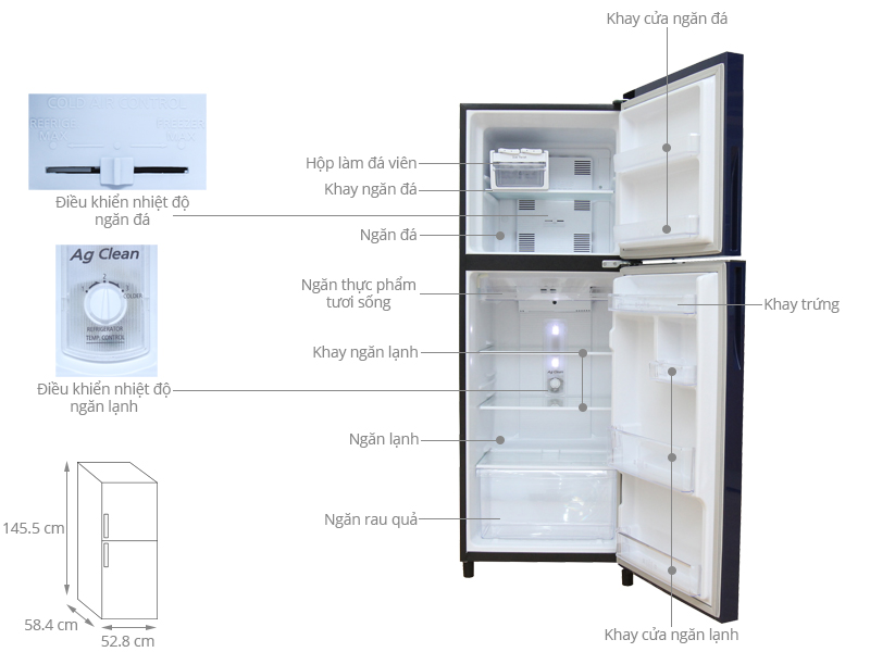 Thông số kỹ thuật Tủ lạnh Panasonic 199 lít NR-BN211GAVN