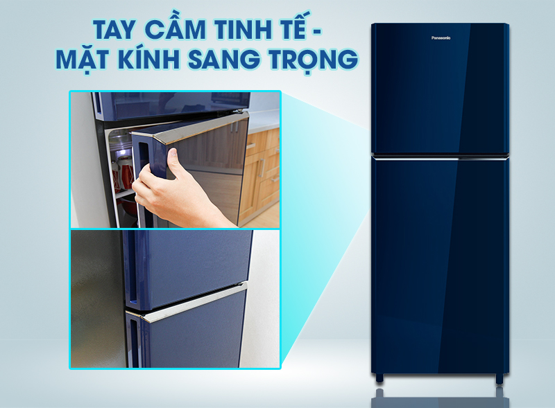 Thiết kế mặt kính và tay cầm sang trọng Thiết kế mặt kính và tay cầm sang trọng
