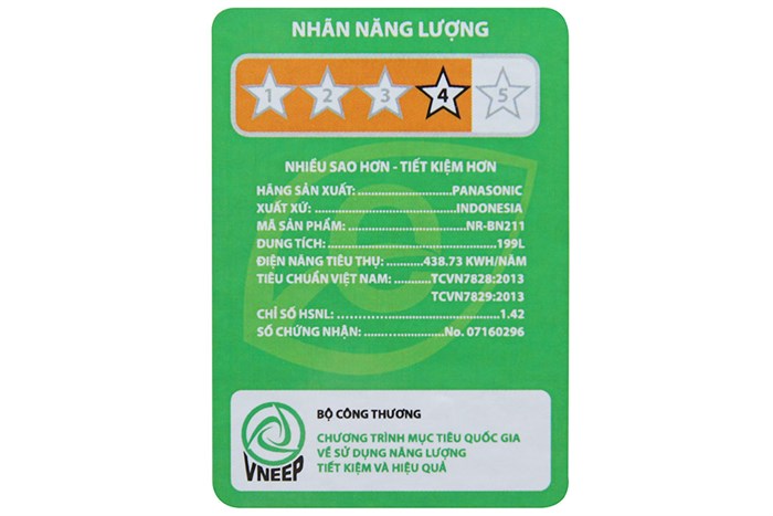 Tủ lạnh Panasonic 199 lít NR-BN211GKVN Màu Đen