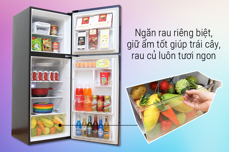 Ngăn rau củ riêng biệt