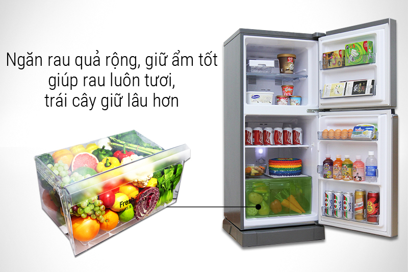 Ngăn rau quả rộng