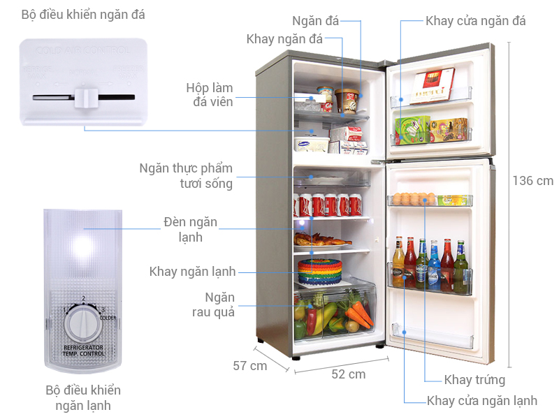 Thông số kỹ thuật Tủ lạnh Panasonic 188 lít NR-BA228PSVN