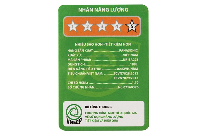 Tủ lạnh Panasonic Inverter 188 lít NR-BA228PSVN Màu Xám