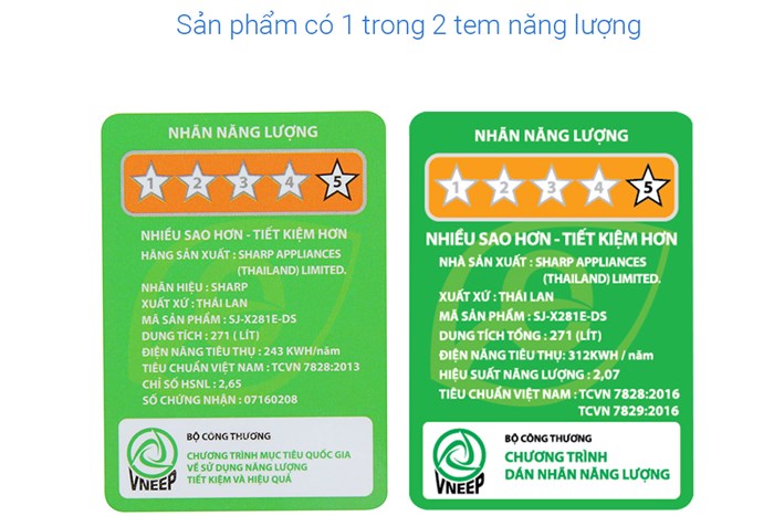 Tủ lạnh Sharp Inverter 253 lít SJ-X281E-DS Màu Xám