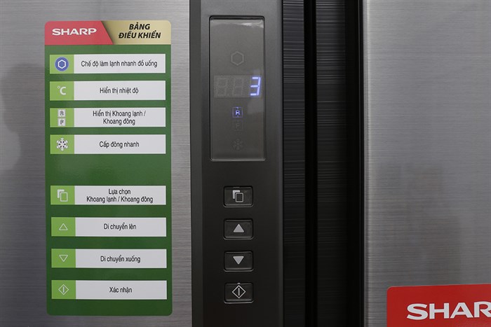 Tủ lạnh Sharp Inverter 605 lít SJ-FX680V-ST Màu Xám