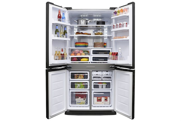 Tủ lạnh Sharp Inverter 605 lít SJ-FX680V-ST Màu Xám