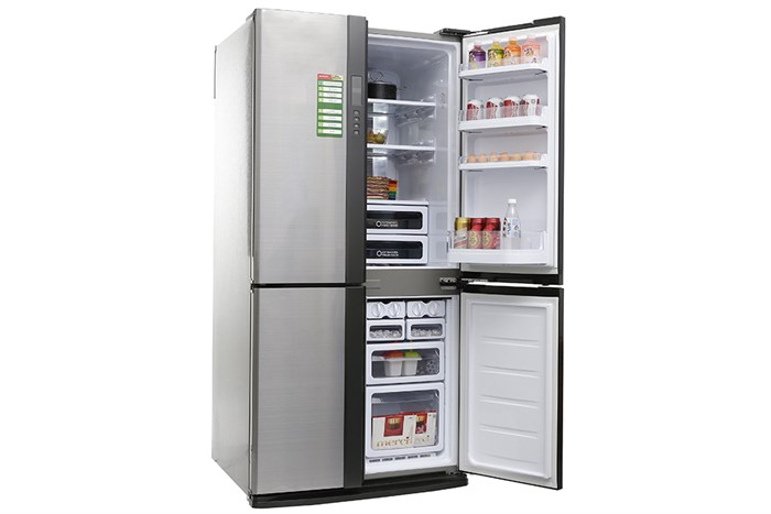 Tủ lạnh Sharp Inverter 605 lít SJ-FX680V-ST Màu Xám