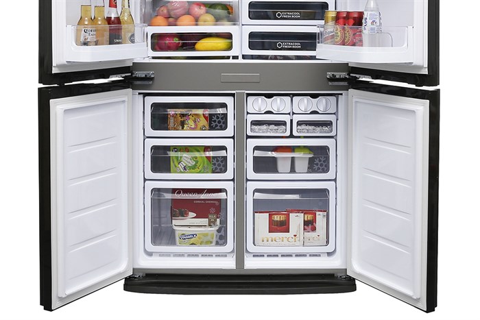 Tủ lạnh Sharp Inverter 605 lít SJ-FX680V-ST Màu Xám