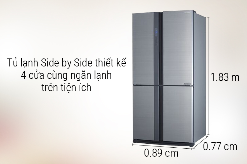 Thiết kế tủ lạnh Side by Side