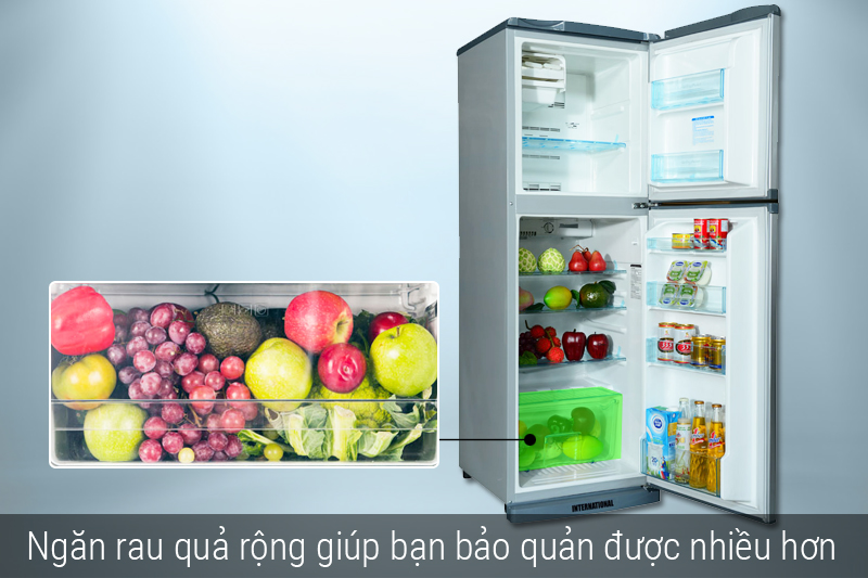 Ngăn rau quả rộng