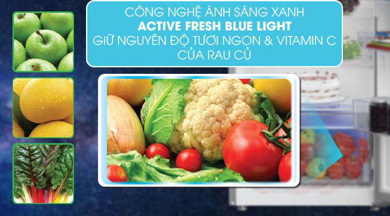 Tủ lạnh Beko RDNT250I50VZX - Công nghệ Active Blue Light giữ thực phẩm tươi ngon