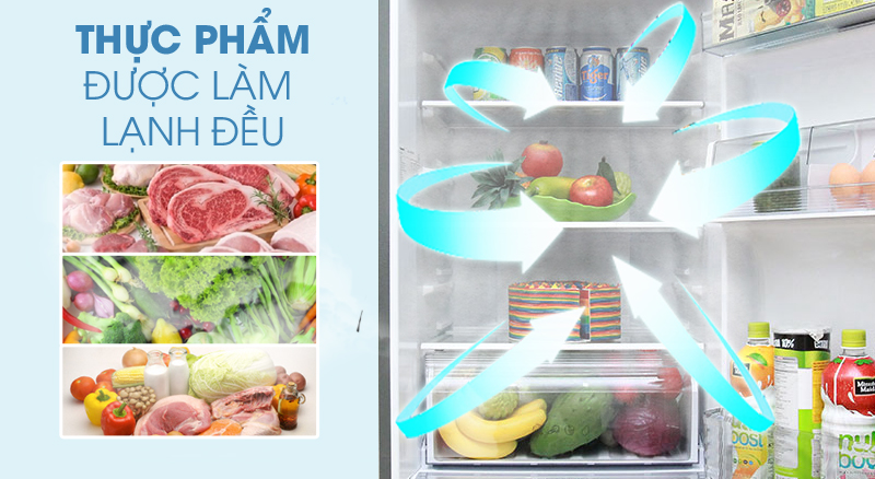 Luồng khí lạnh vòng cung cho hơi lạnh tỏa đều Luồng khí lạnh vòng cung cho hơi lạnh tỏa đều