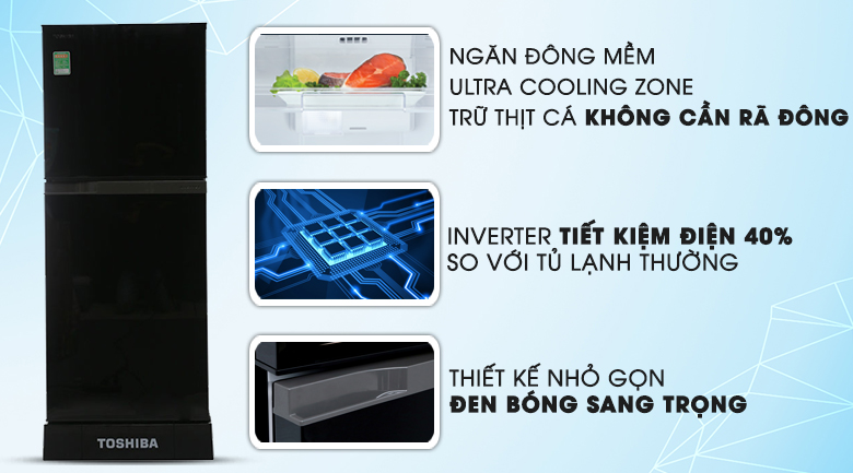 Tủ lạnh Toshiba Inverter 186 lít GR-M25VMBZ(UKG)