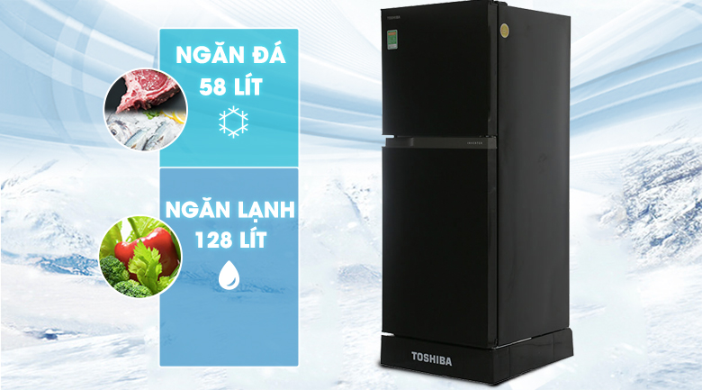 Dung tích 186 lít- Tủ lạnh Toshiba 186 lít GR-M25VMBZ(UKG)