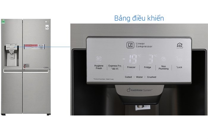 Tủ lạnh LG Inverter 601 lít GR-P247JS Màu Inox