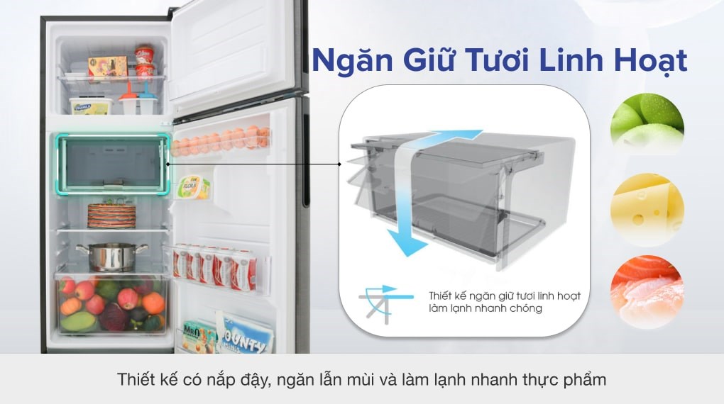 Tủ lạnh Sharp Inverter 182 lít SJ-X201E-DS