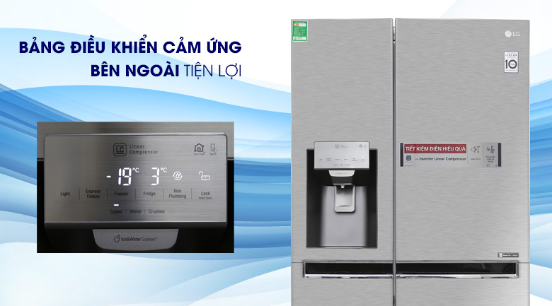 Tủ lạnh LG Inverter 601 lít GR-D247JS