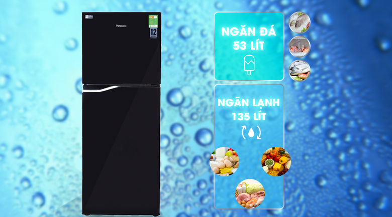 Tủ lạnh Panasonic Inverter 188 lít NR-BA228PKV1