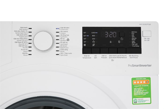 Máy giặt Beko Inverter 9 kg WMY 91283 PTLB2 Màu Trắng