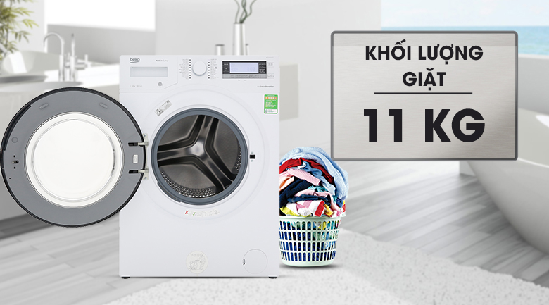 Máy giặt Beko Inverter 11kg WTE 11735 XCST - Khối lượng