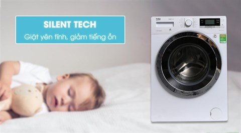 Silent Tech - Máy giặt Beko Inverter 10 kg WY104764MW