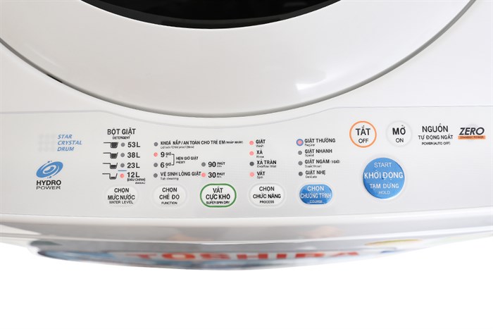 Máy giặt Toshiba 7 kg AW-A800SV WG Màu Trắng - Xám