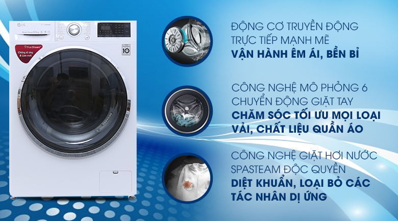 Máy giặt LG FC1408S4W2 giá rẻ, có trả góp