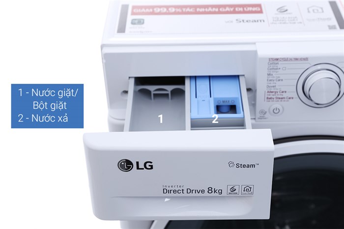 Máy giặt LG Inverter 8 kg FC1408S4W2 Màu Trắng