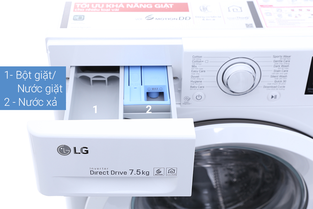 Máy giặt LG Inverter 7.5 kg FC1475N5W2