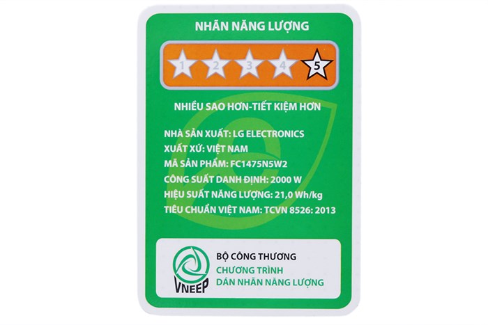 Máy giặt LG Inverter 7.5 kg FC1475N5W2