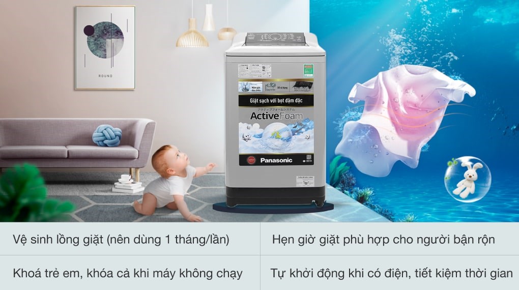 Máy giặt Panasonic 9 kg NA-F90A4GRV