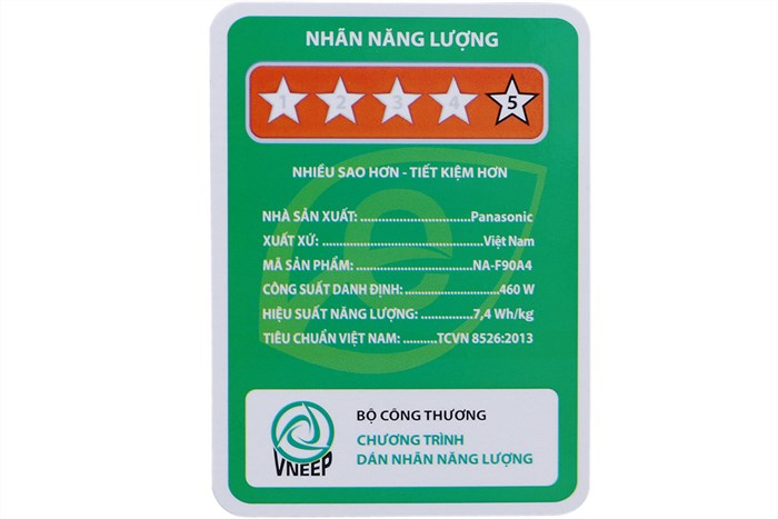 Máy giặt Panasonic 9 kg NA-F90A4HRV Màu Xám nhạt