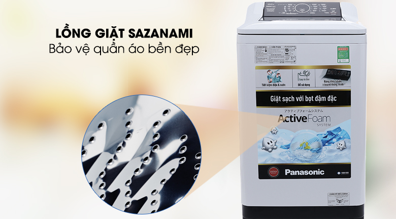 Lồng giặt Sazanami - Máy giặt Panasonic 10 kg NA-F100A4HRV
