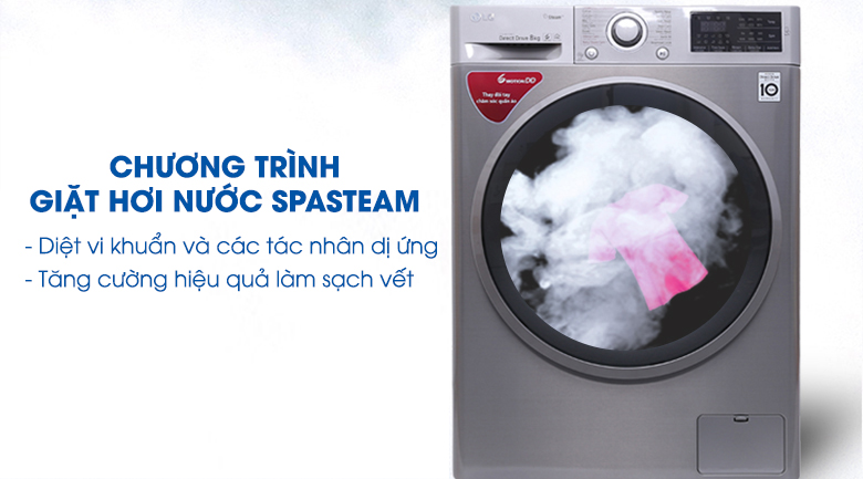 Giặt hơi nước - Máy giặt LG Inverter 8 kg FC1408S3E